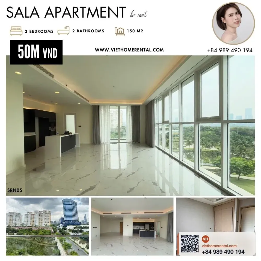 Cho Thuê Căn Hộ Sarina 3 Phòng Ngủ 150m2 Thủ Thiêm, Quận 2 - Nội Thất Cơ Bản - Photo 2