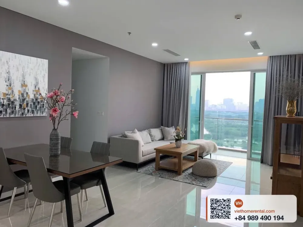 Sadora Thu Thiem 2房 Block B 120m² 出租 - 一線 Q1 江景 - 3300萬/月 - Photo 12