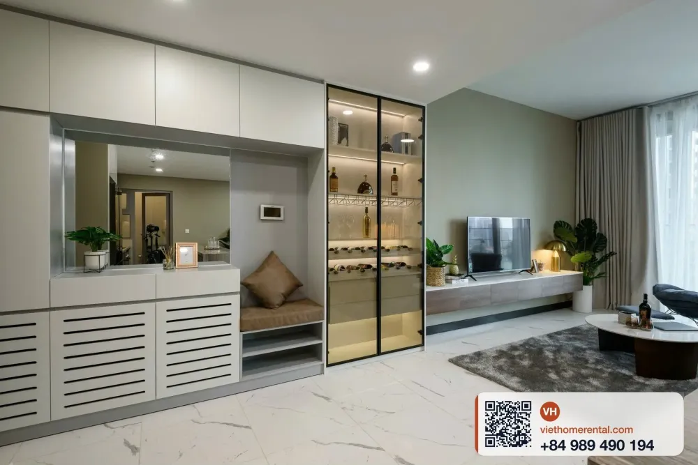Cho thuê căn hộ 3PN Empire City Thủ Thiêm 127m² 60tr/tháng view sông - Photo 15