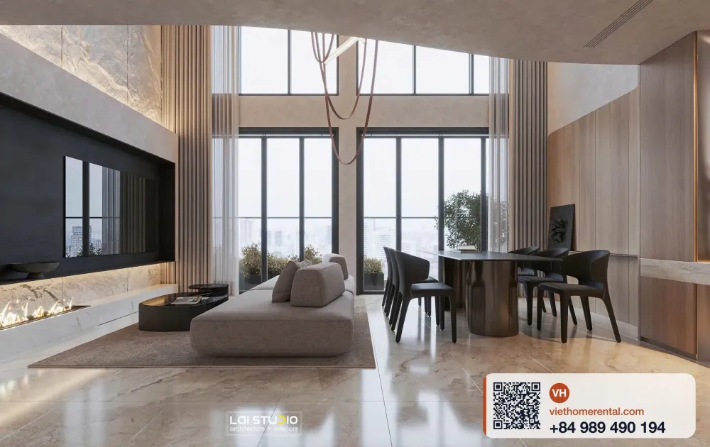 Cho Thuê Loft Penthouse 3PN Metropole The Crest 160m² 7000USD - Photo 11