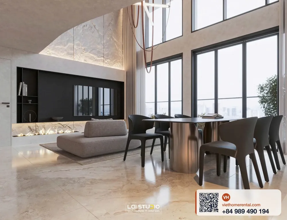 Cho Thuê Loft Penthouse 3PN Metropole The Crest 160m² 7000USD - Photo 14