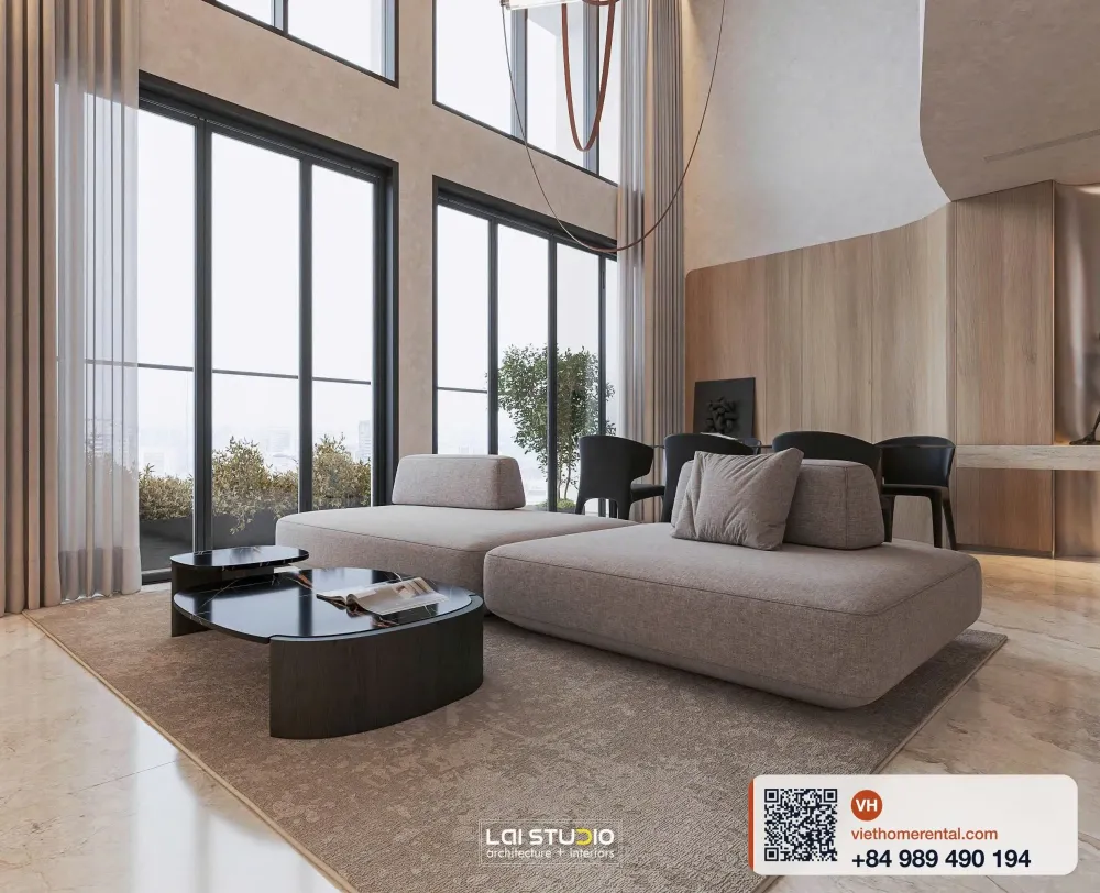 Cho Thuê Loft Penthouse 3PN Metropole The Crest 160m² 7000USD - Photo 19