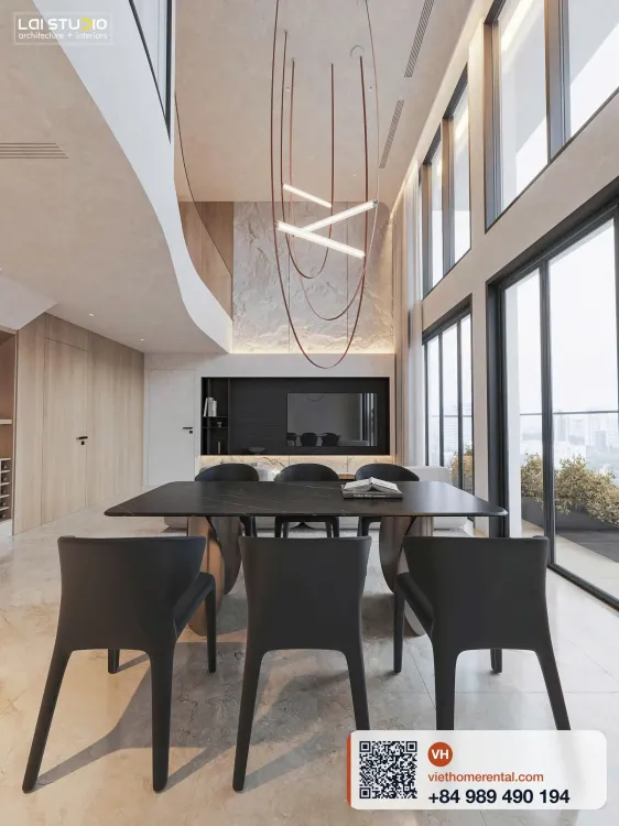 Cho Thuê Loft Penthouse 3PN Metropole The Crest 160m² 7000USD - Photo 5