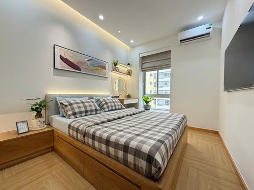 出租：富美兴 Sky Garden 两房公寓，71m²，家具齐全，3500万越南盾