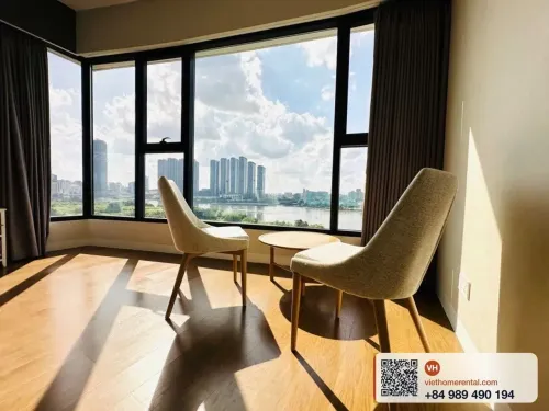 4-Bedroom 186m2 Apartment with River View for Rent in Thu Thiem, District 2